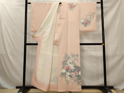 平和屋着物■訪問着　孔雀花文　暈し染め　正絹　逸品　AABJ2372st
