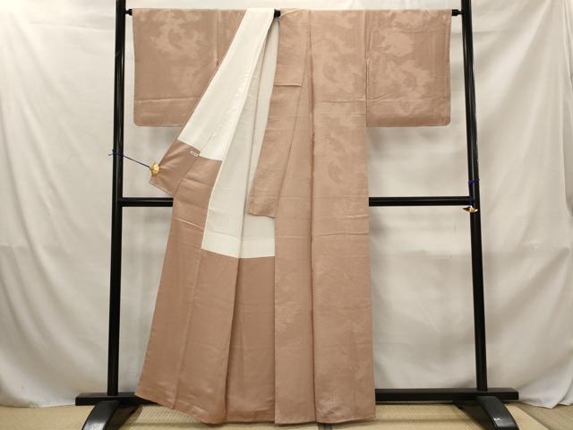 平和屋着物■上質な色無地　鏡裏地紋　櫨色　正絹　逸品　AABJ2373st