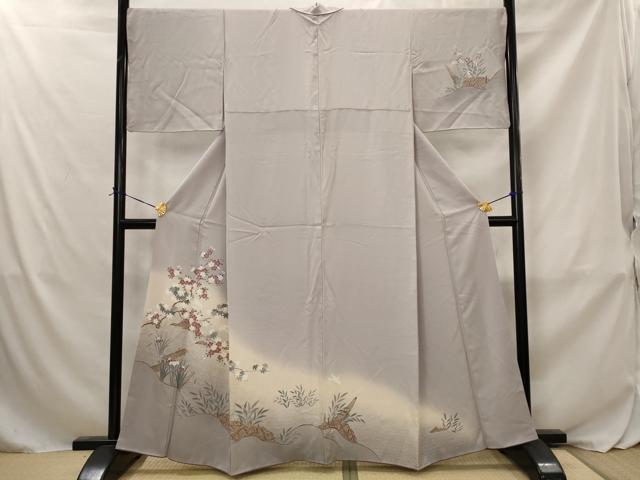 平和屋着物■訪問着　枝花文　ぼかし染め　金彩　正絹　逸品　AABJ2377st