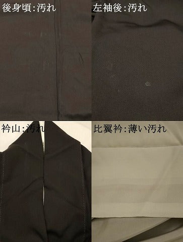 平和屋着物■豪華黒留袖　風景花松文　正絹　逸品　AABJ2383st