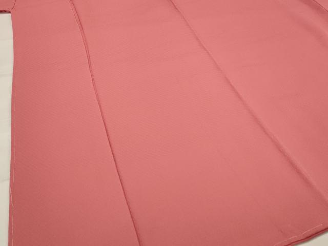 平和屋着物■上質な色無地　真朱色　反端付き　正絹　逸品　未使用　AABJ2385st