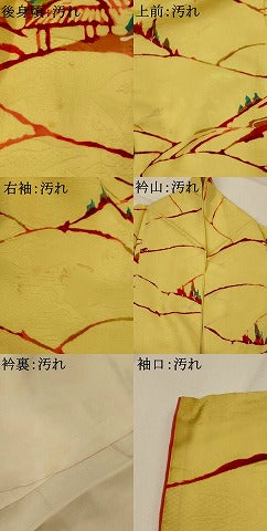 平和屋着物■訪問着　型染め　風景文　正絹　逸品　AABJ2387st