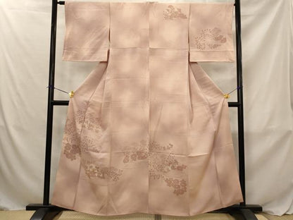 平和屋着物■中国三大刺繍　相良刺繍　訪問着　草花文　暈し染め　正絹　逸品　AABJ2395st