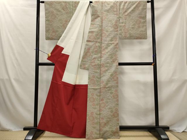 平和屋着物■本場大島紬　7マルキ　松皮菱花文　正絹　逸品　AABJ2397st