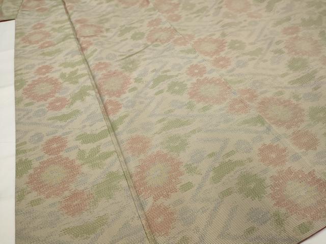 平和屋着物■本場大島紬　7マルキ　松皮菱花文　正絹　逸品　AABJ2397st