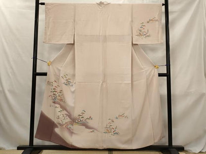 平和屋着物■訪問着　風景枝松文　暈し染め　金彩　正絹　逸品　AABJ2400st
