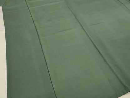平和屋着物＊夏物　色無地　絽　老竹色　正絹　逸品　AABJ2402jd