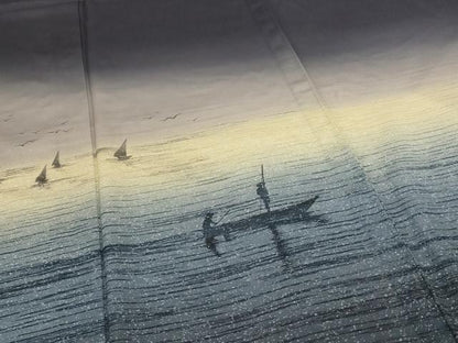 平和屋着物＊夏物　友禅作家　茂野大生　訪問着　絽　風景文　暈し染め　正絹　逸品　AABJ2405jd
