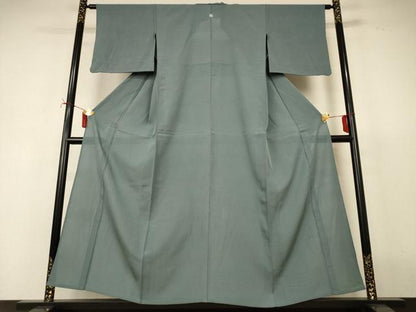 平和屋着物＊夏物　色無地　絽　深川鼠色　正絹　逸品　AABJ2407jd