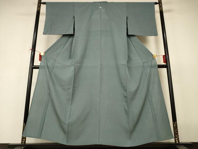 平和屋着物＊夏物　色無地　絽　深川鼠色　正絹　逸品　AABJ2407jd