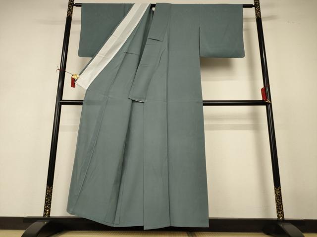 平和屋着物＊夏物　色無地　絽　深川鼠色　正絹　逸品　AABJ2407jd