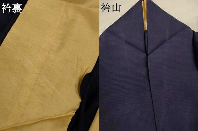 平和屋着物＊夏物　色無地　絽　藍鉄色　正絹　逸品　AABJ2412jd