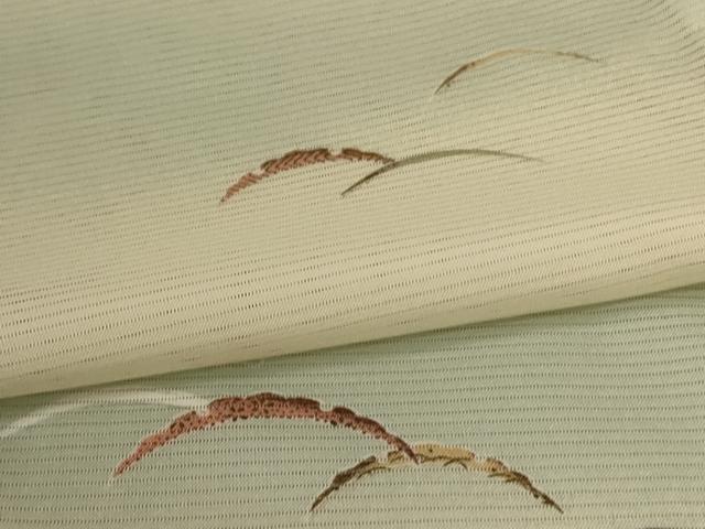 平和屋着物＊夏物　小紋　絽　雪芝花文　洗える着物　AABJ2420jd