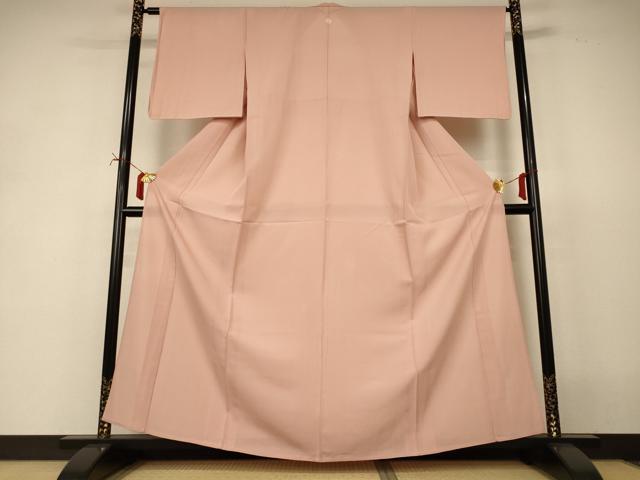 平和屋着物＊夏物　色無地　絽　赤香色　正絹　逸品　AABJ2423jd