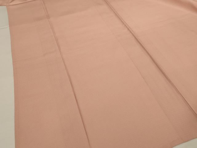 平和屋着物＊夏物　色無地　絽　赤香色　正絹　逸品　AABJ2423jd