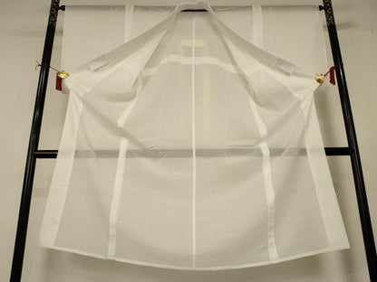 平和屋着物＊夏物　長襦袢　変わり絽　白色　洗える着物　AABJ2426jd