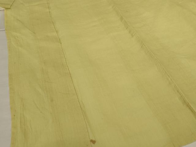 平和屋着物＊夏物　小千谷ちぢみ　枯草色　麻　逸品　AABJ2429jd
