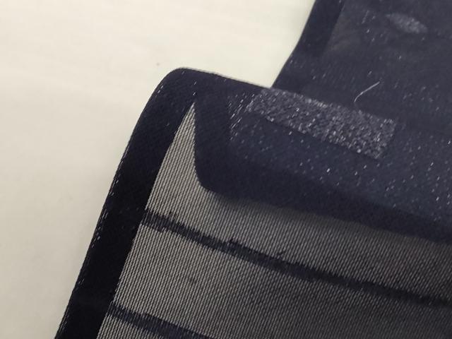 平和屋着物＊夏物　小紋　紗　幾何学文様　銀糸　正絹　逸品　AABJ2430jd
