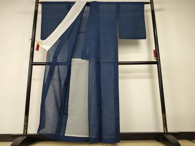 平和屋着物＊夏物　小紋　紗　霞文　AABJ2433jd