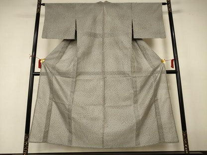 平和屋着物＊夏物　小紋　紗　霞文　正絹　逸品　AABJ2443jd