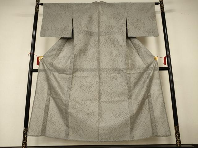 平和屋着物＊夏物　小紋　紗　霞文　正絹　逸品　AABJ2443jd