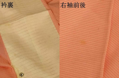 平和屋着物＊夏物　色無地　絽　赤香色　正絹　逸品　AABJ2447jd