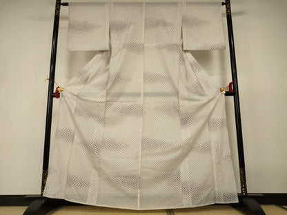 平和屋着物＊夏物 小紋 絽 網目文 洗える着物 AABJ2448jd