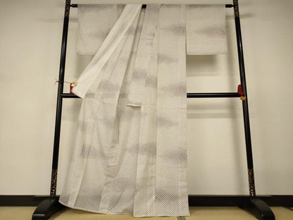 平和屋着物＊夏物 小紋 絽 網目文 洗える着物 AABJ2448jd