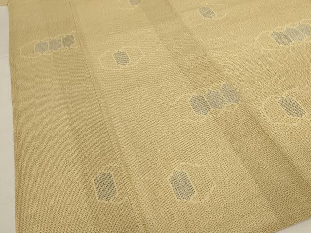 平和屋着物＊夏物　紗紬　亀甲文　三越扱い　正絹　逸品　AABJ2452jd