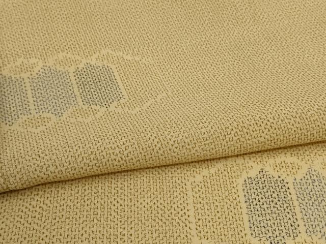 平和屋着物＊夏物　紗紬　亀甲文　三越扱い　正絹　逸品　AABJ2452jd