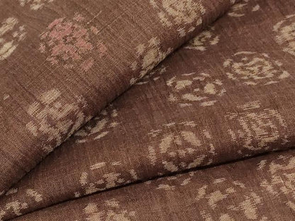 平和屋着物＊夏物　小千谷ちぢみ　花丸文　麻　逸品　AABJ2458jd