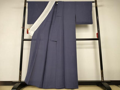 平和屋着物＊夏物　色無地　縦絽　褐色　正絹　逸品　未使用　AABJ2460jd