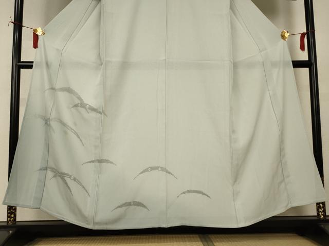 平和屋着物＊夏物　訪問着　縦絽　芝花文　正絹　逸品　AABJ2472jd