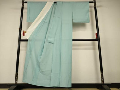 平和屋着物＊夏物　色無地　絽　錆青磁色　正絹　逸品　AABJ2474jd