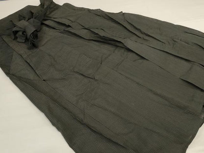 平和屋着物＊夏物　男性　行灯袴　縦絽　縞　正絹　逸品　AABJ2476jd
