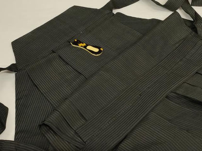 平和屋着物＊夏物　男性　行灯袴　縦絽　縞　正絹　逸品　AABJ2476jd