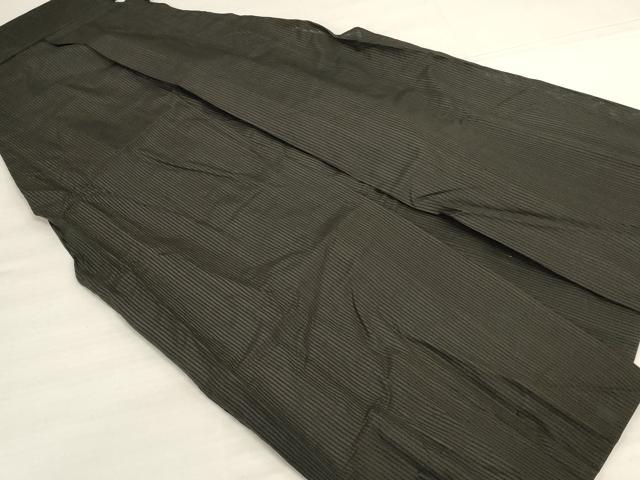 平和屋着物＊夏物　男性　行灯袴　縦絽　縞　正絹　逸品　AABJ2476jd