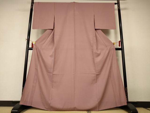 平和屋着物＊夏物　色無地　絽　梅染色　正絹　逸品　AABJ2478jd