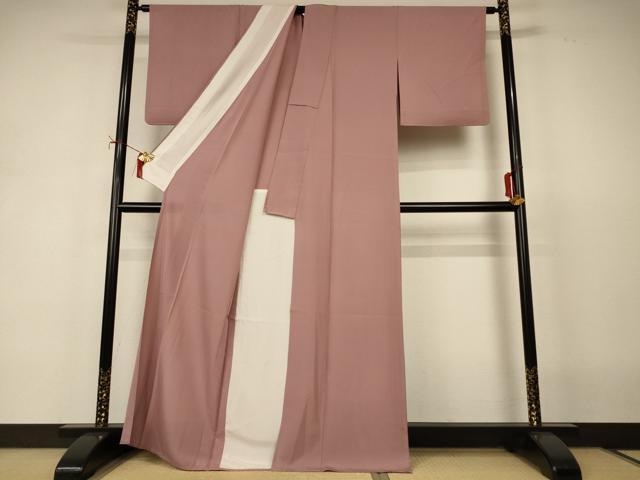 平和屋着物＊夏物　色無地　絽　梅染色　正絹　逸品　AABJ2478jd