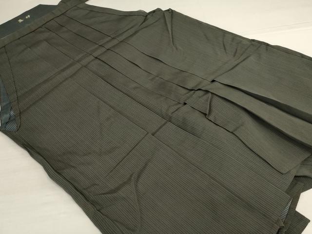 平和屋着物＊夏物　男性　馬乗り袴　縦絽　縞　正絹　逸品　AABJ2480jd