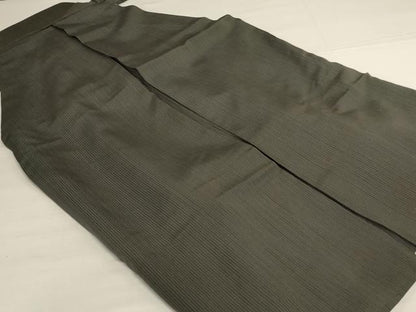 平和屋着物＊夏物　男性　馬乗り袴　縦絽　縞　正絹　逸品　AABJ2480jd