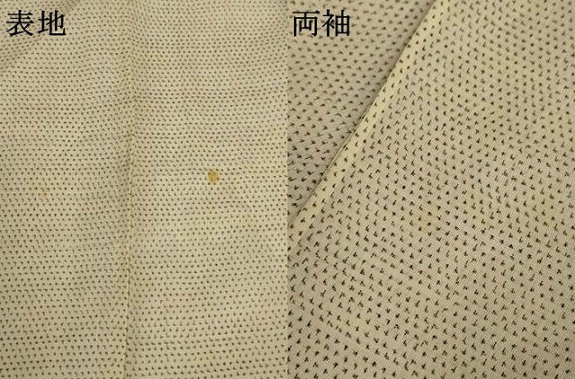 平和屋着物＊夏物　上布　十字絣　麻　逸品　AABJ2483jd