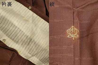 平和屋着物＊夏物　小紋　紗　舞葉文　正絹　逸品　AABJ2484jd