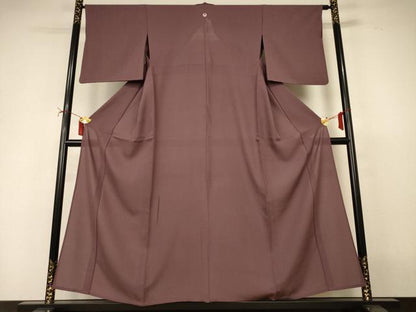 平和屋着物＊夏物　色無地　絽　濃色　正絹　逸品　AABJ2487jd