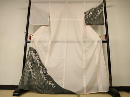 平和屋着物＊夏物　訪問着　絽　辻が花　洗える着物　AABJ2499jd