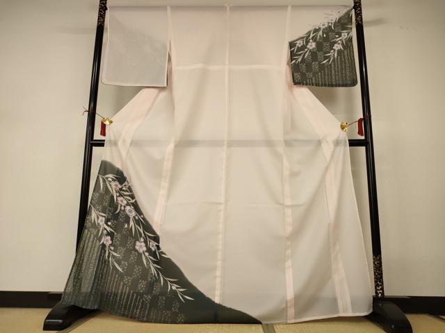 平和屋着物＊夏物　訪問着　絽　辻が花　洗える着物　AABJ2499jd