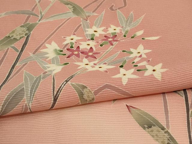 平和屋着物＊夏物　訪問着　絽　草花文　暈し染め　正絹　逸品　未使用　AABJ2500jd