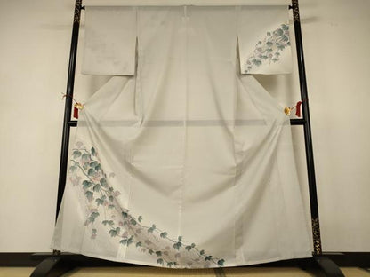 平和屋着物＊夏物　訪問着　絽　蔦の葉文　暈し染め　洗える着物　AABJ2501jd
