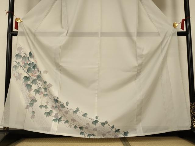 平和屋着物＊夏物　訪問着　絽　蔦の葉文　暈し染め　洗える着物　AABJ2501jd