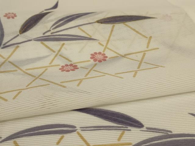 平和屋着物＊夏物　訪問着　絽　草花文　金彩　洗える着物　AABJ2503jd